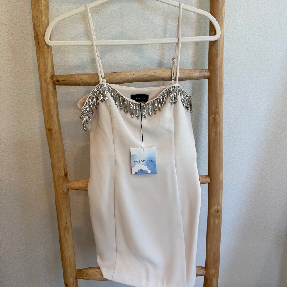 MAJORELLE EMBELLISHED MINI DRESS